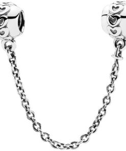 Hearts silver safety chain