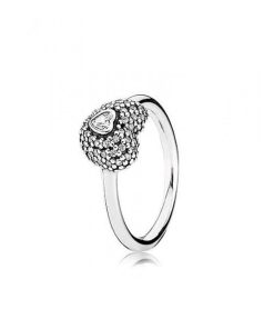 Silver ring with cubic zirconia