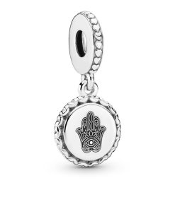 Hamsa Hand Silver Dangle