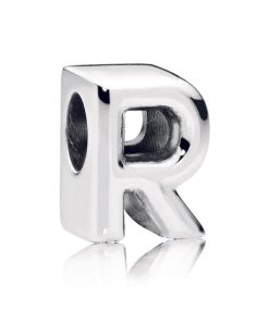 Letter R silver charm