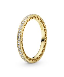14k Gold Plated  ring with clear cubic zirconia