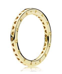 Heart 14k Gold Plated  logo ring