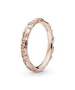 Regal pattern 14k Rose Gold-plated ring