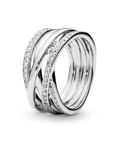 Silver ring with cubic zirconia