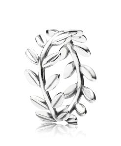 Leaves silver ring