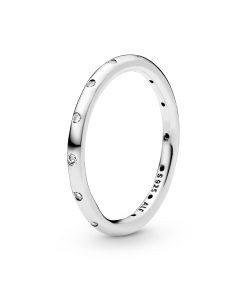 Silver ring with cubic zirconia