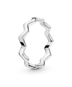 Zigzag silver ring