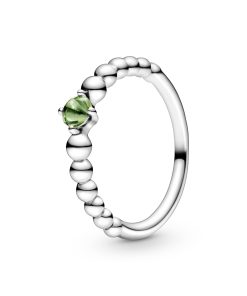 Spring Green Beaded Ring