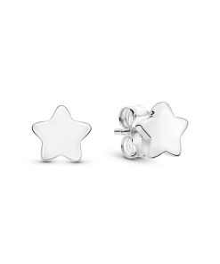 Star silver stud earrings