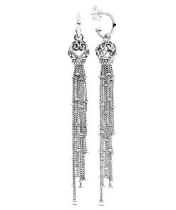 Tassel silver earrings