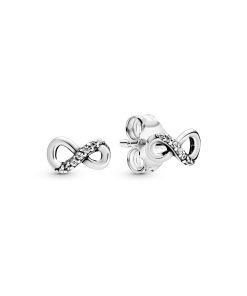 Sparkling Infinity Stud Earrings