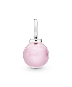 Silver pendant with pink mist crystal