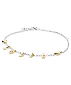 Loved 14k Gold Plated  and silver bracelet