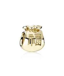 Money bag gold charm