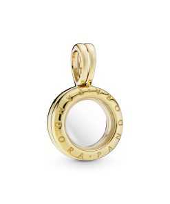 14k Gold Plated  floating locket dangle