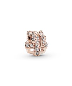 Rose gift petite element with clear cubic zirconia