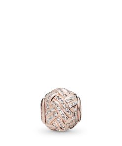 AFFECTION ESSENCE COLLECTION charm in 14k Rose Gold-plated with clear cubic zirconia