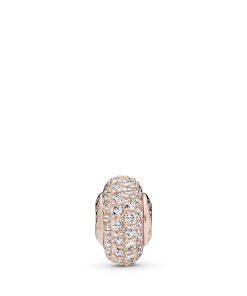 CONFIDENCE ESSENCE COLLECTION spacer in 14k Rose Gold-plated with clear cubic zirconia