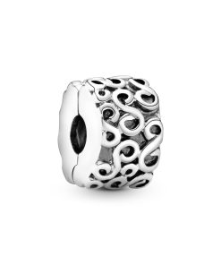 Abstract silver clip