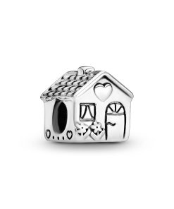 Family home silver charm