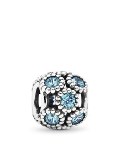 Teal Studded Circles Openwork Charm