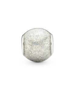 Silver charm with silvery glitter enamel