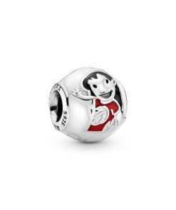 Lilo & Stich silver charm with white. red. black. blue and purple enamel