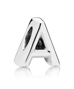 Letter A silver charm
