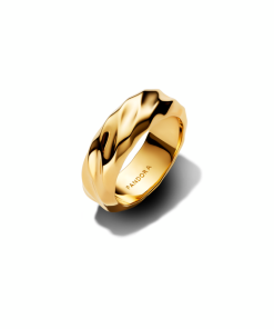 Rippled Wide Band Ring
