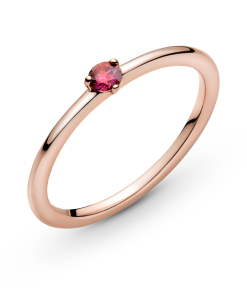 Red Solitaire Ring
