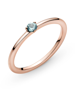 Light Blue Solitaire Ring