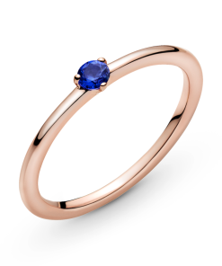 Stellar Blue Solitaire Ring