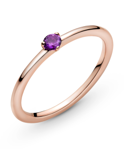 Purple Solitaire Ring