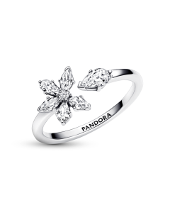 Sparkling Herbarium Cluster Open Ring