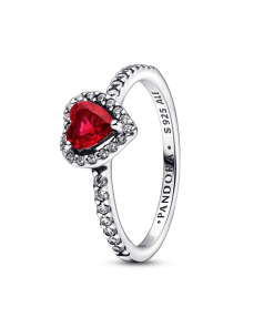 Elevated Red Heart Ring