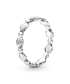 Beaded Seashell Band Ring