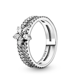 Sparkling Snowflake Double Ring