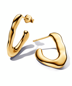 Organically V-shaped Open Hoop Earrings