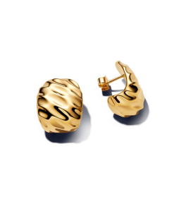 Rippled Wide Hoop Earrings