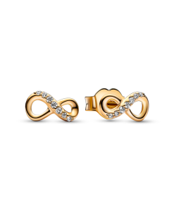 Sparkling Infinity Stud Earrings