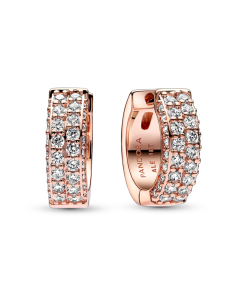 Timeless Pavé Double-row Hoop Earrings