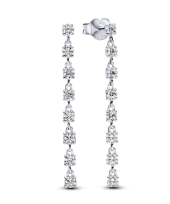 Sparkling Eight Stones Drop Earrings
