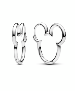 Mickey Mouse Silhouette Hoop Earrings