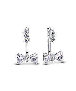 Sparkling Bow Drop Earrings