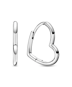 Asymmetrical Heart Hoop Earrings