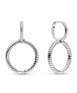 Moments Charm Double Hoop Earrings
