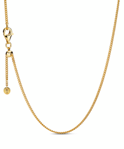 14k Gold Plated  necklace with sliding clasp