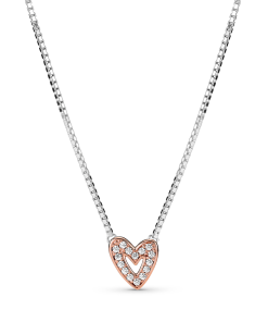 Sparkling Freehand Heart Necklace