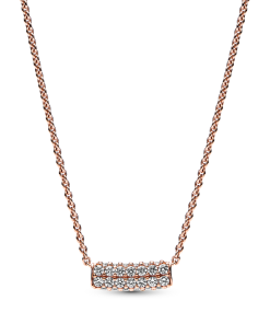 Timeless Pavé Double-row Bar Collier Necklace