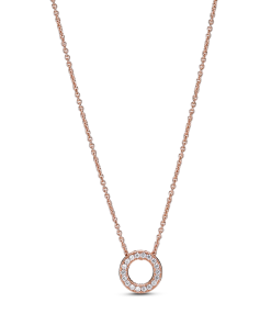 Logo Pavé Circle Collier Necklace